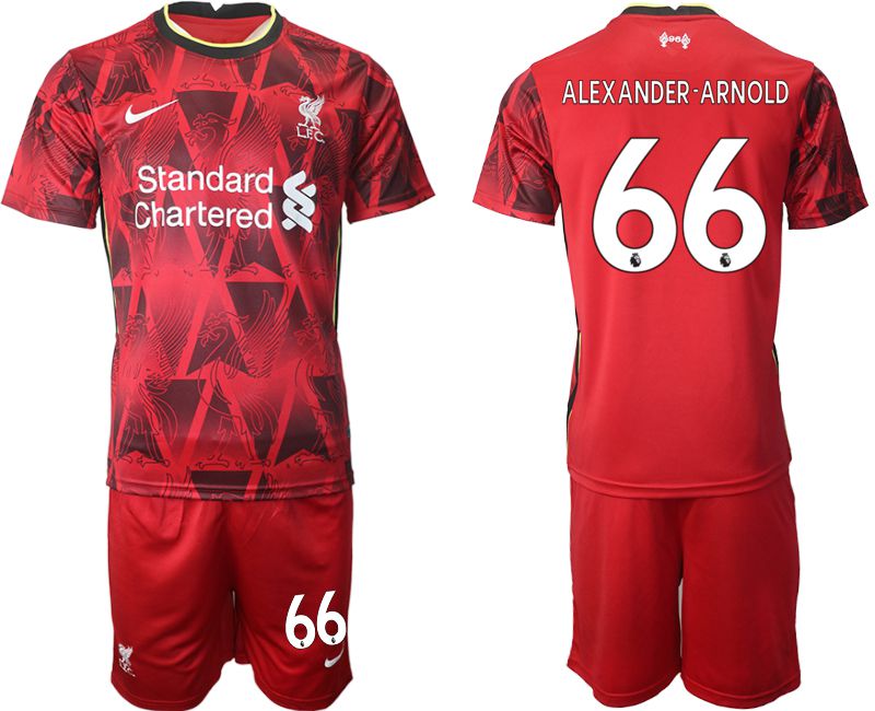 Men 2021-2022 Club Liverpool home red #66 Nike Soccer Jersey